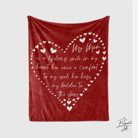 Custom Heart Quote Blanket