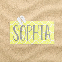 Personalized Moroccan Beach Towel with Name