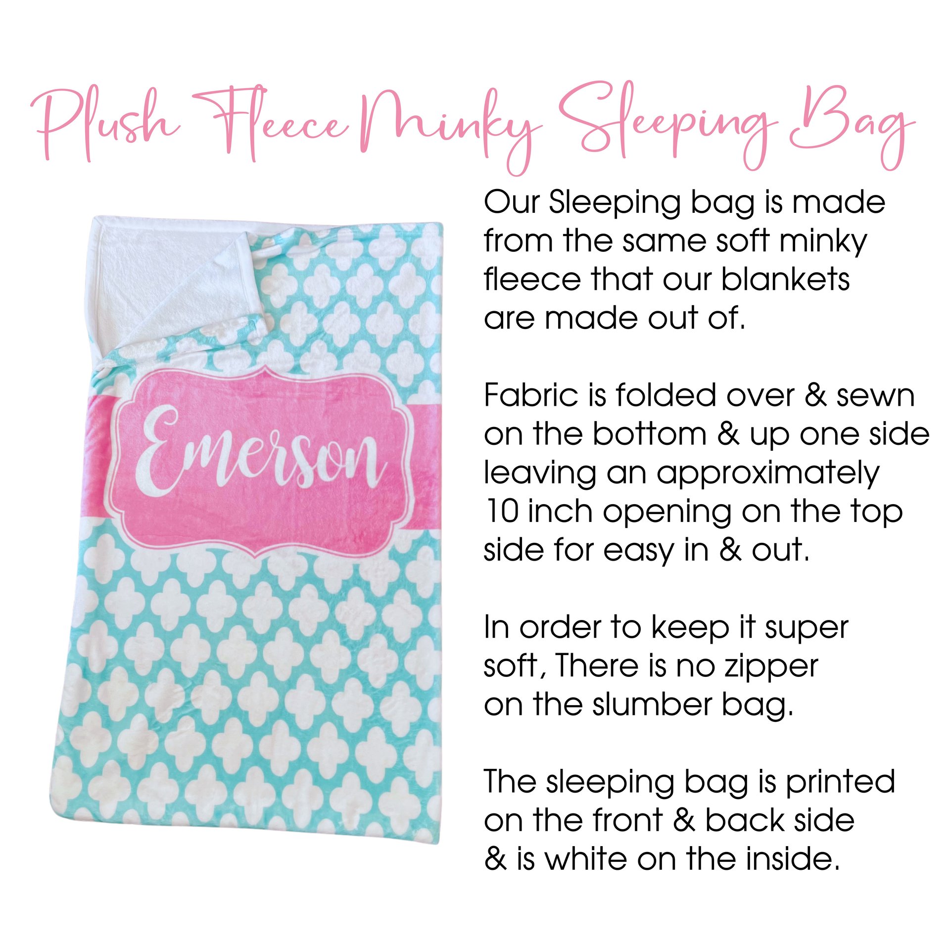 Personalized Polka Dot Sleeping Bag