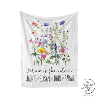 Moms Garden Personalized Wildflower Blanket