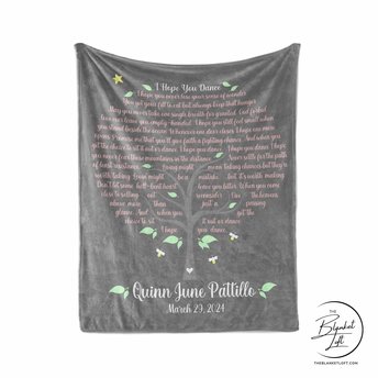 Custom Song Lyric Tree Blanket