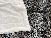 Luxe Cuddle Cheetah with Frosted Sand 50"x60" Adult Minky Blanket