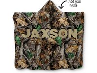 Personalized Hooded Sherpa Camo Blanket