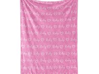 Personalized Name Blanket with Hearts 