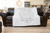 Custom Poem Wedding Blanket