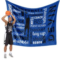 Personalized Boys Basketball Blanket
