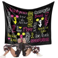 Personalized Cheer Blanket with Cheer Words