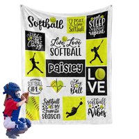 Softball Quotes Personalized Blanket