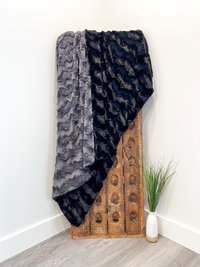 Midnight Luxe Black Minky Blanket