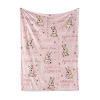 Personalized Spring Bunnies Baby Blanket
