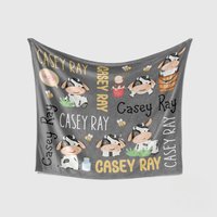 Personalized Cow Baby Blanket