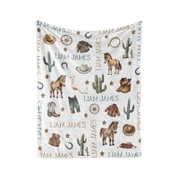 Custom Little Cowboy Baby Blanket 