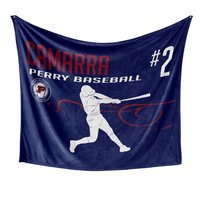 custom baseball team blanket with optional logo