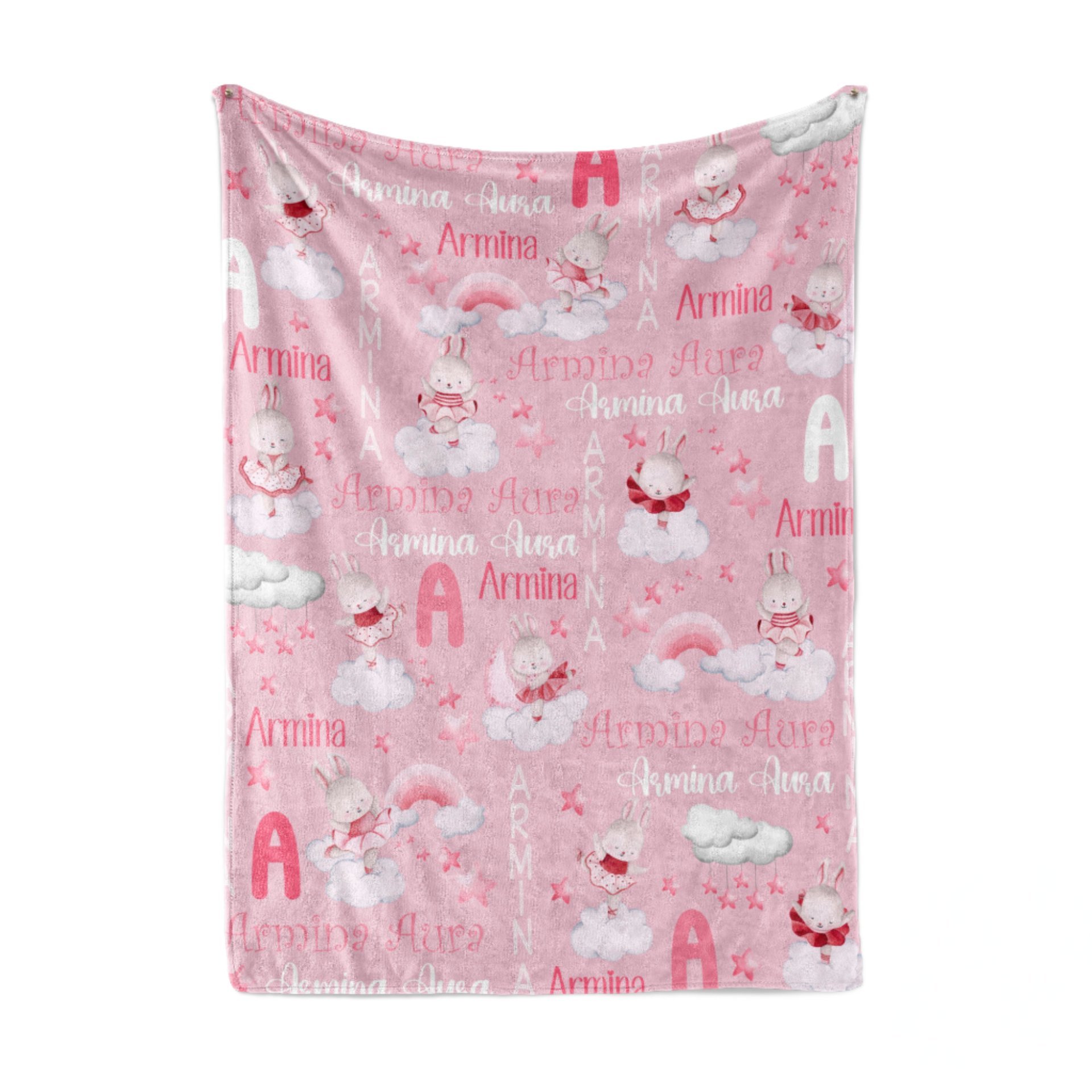 Ballerina Bunnies Personalized Baby Blanket