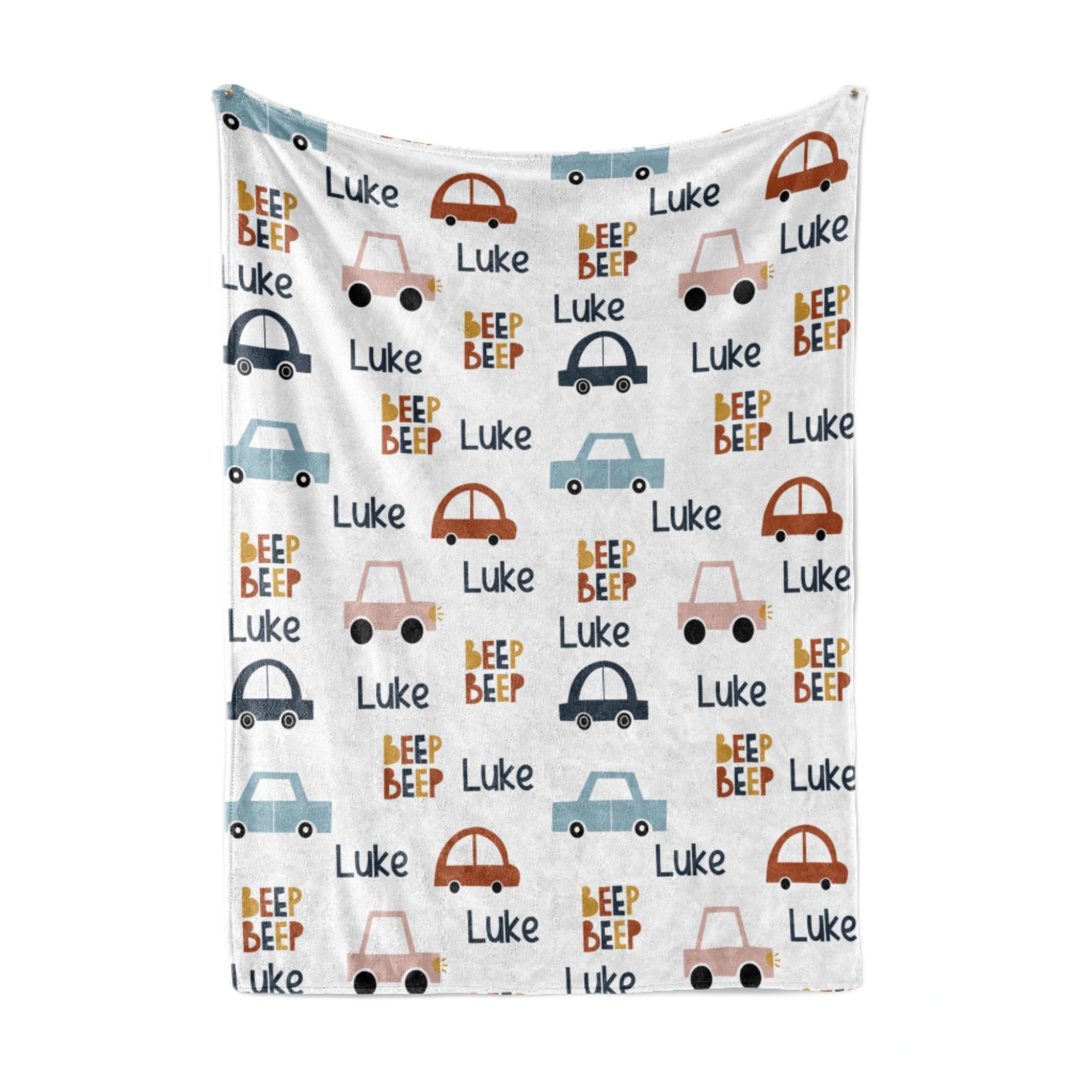 Personalized Cartoon Cars Baby Blanket
