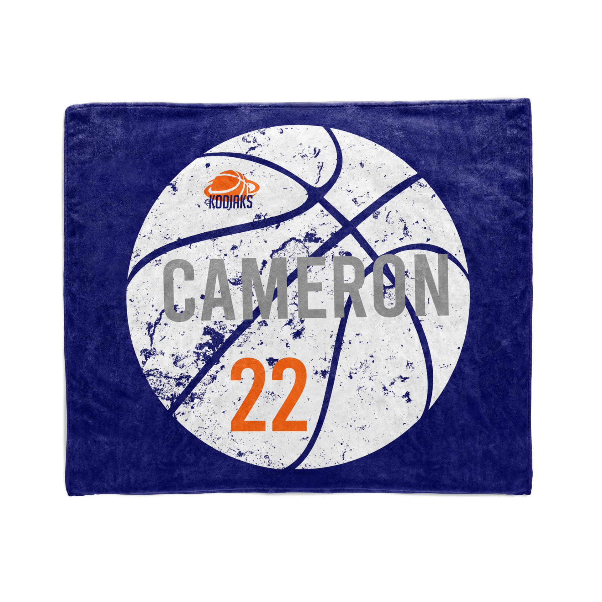 Personalized Distressed Basketball Blanket