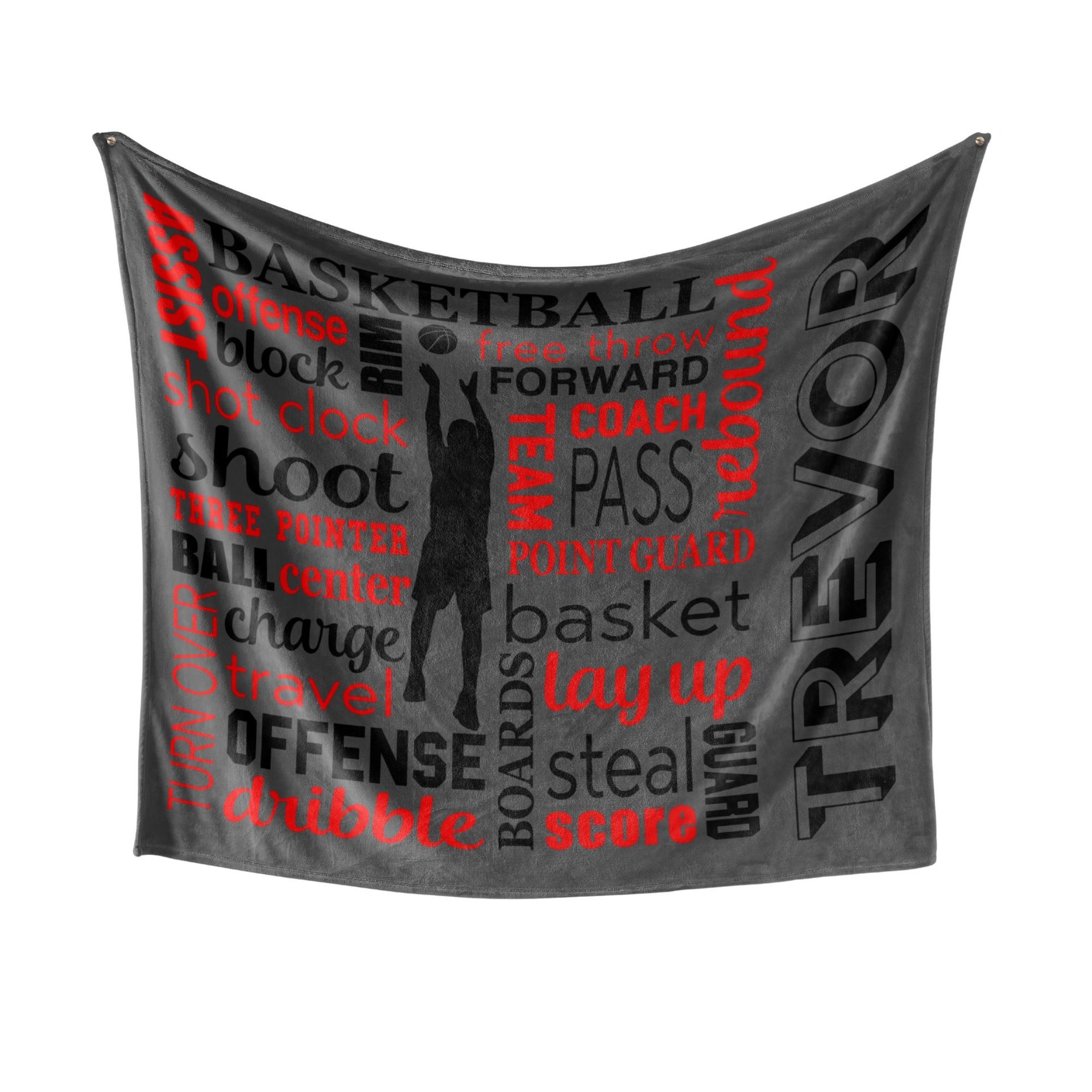 Personalized Boys Basketball Blanket