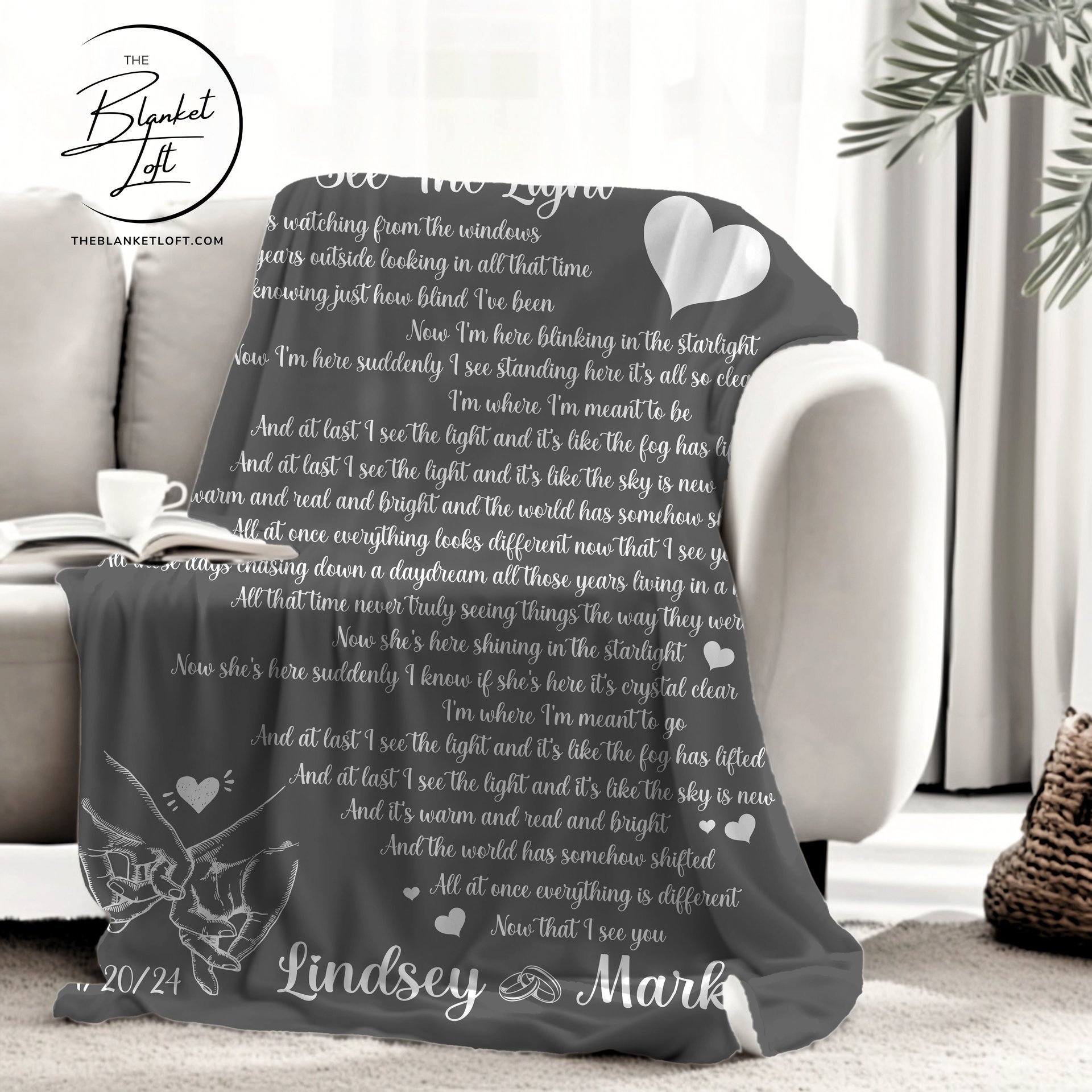 Custom Wedding Song Blanket