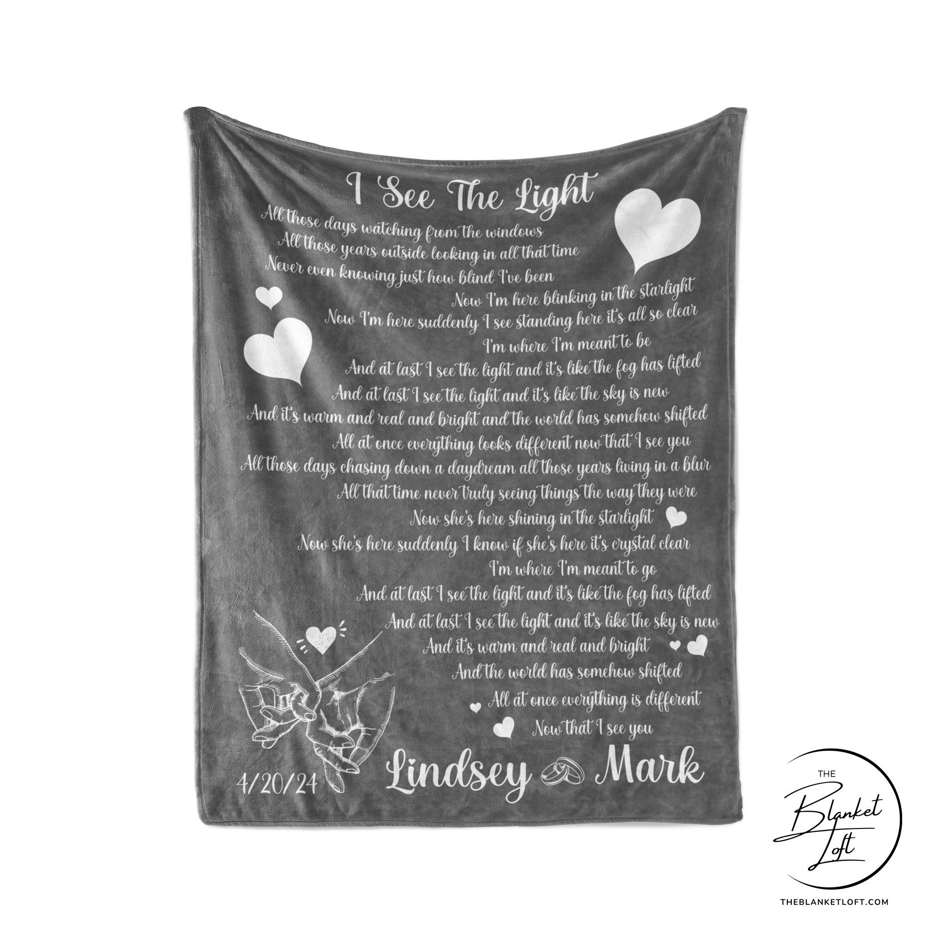 Custom Wedding Song Blanket