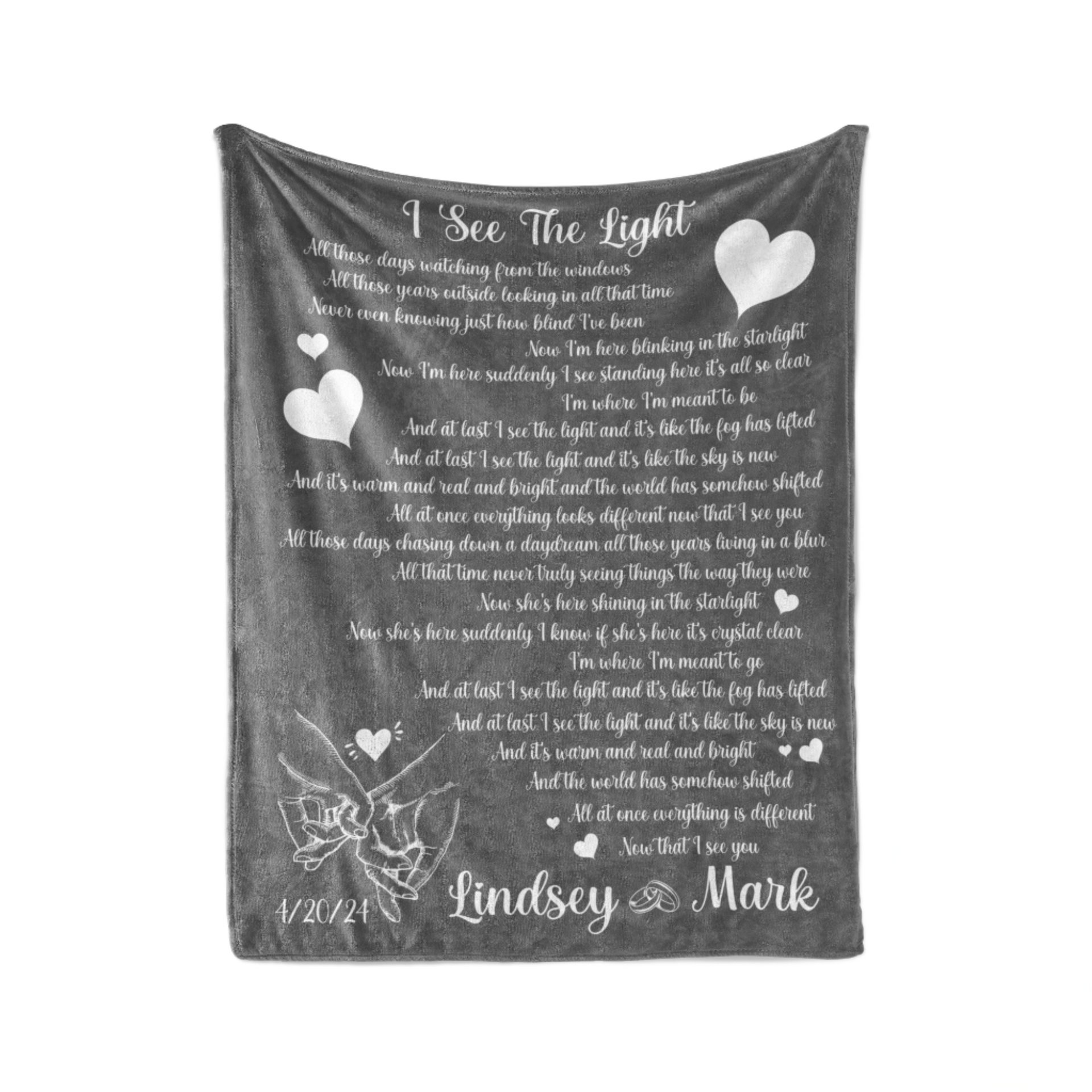 Custom Wedding Song Blanket