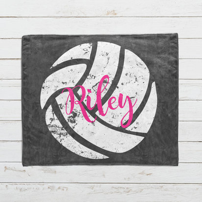 Personalized Distressed Volleyball Blanket
