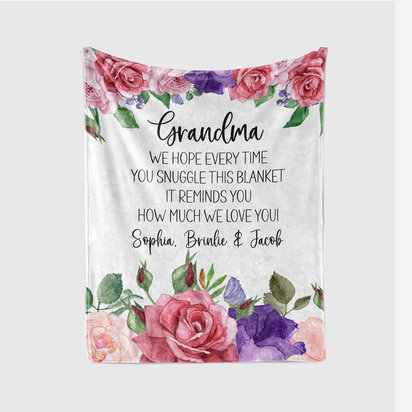 Custom Blanket Quote Throw for Grandma