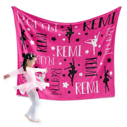 Personalized Ballet Dancer Blanket